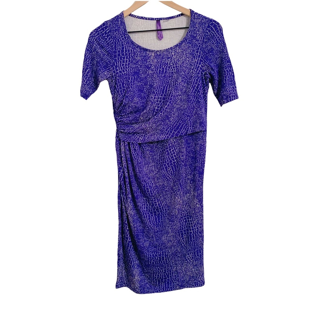 Seraphine maternity Purple Patterned Midi Dress